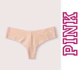 Victoria's Secret PINK | Cream "Nude" No Show Low Rise Thong | Size Medium